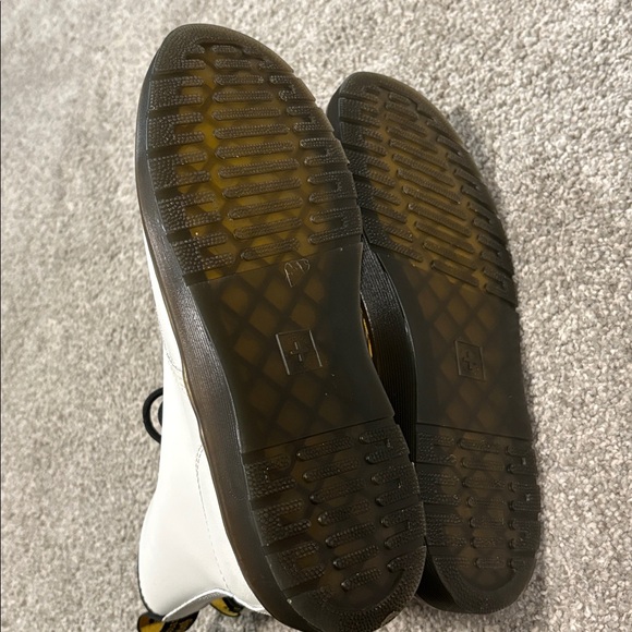 Dr. Martens White Zavala Leather Combat Boots - Picture 6 of 6